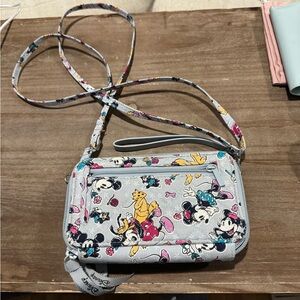 Vera Bradley Disney Character Print Crossbody Bag - Gray